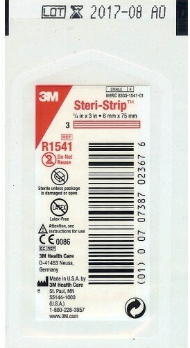 3M Steri Strip Reinforced Adhesive Skin Strip 6mmx75mm 3τμχ