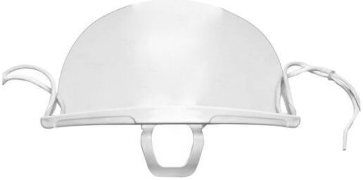 Protection Face Mask Transparent Plastic Reusable White 1τμχ