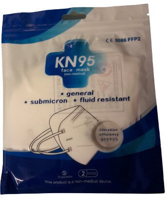 Μάσκα Προστασίας Προσώπου Πολλών Χρήσεων KN95 FFP2 2τμχ