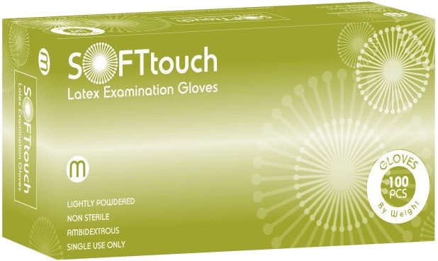 Bournas Medicals Latex Examination Gloves SoftTouch M 100τμχ