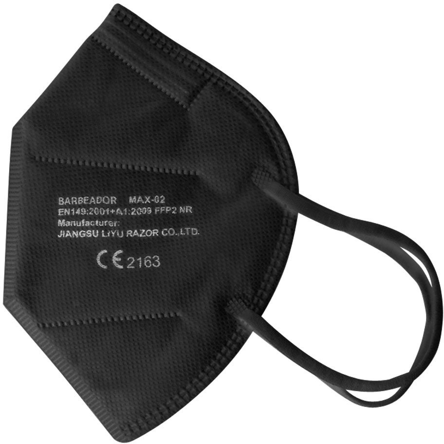 Barbeador Max-02 Filtering Half Mask KN95 Black 1τμχ