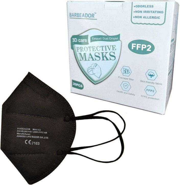 Barbeador 3D Care KN95 Protective Masks Black 20τμχ