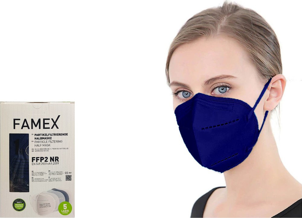 Famex FFP2 NR Particle Filtering Half Mask Midnight 10τμχ