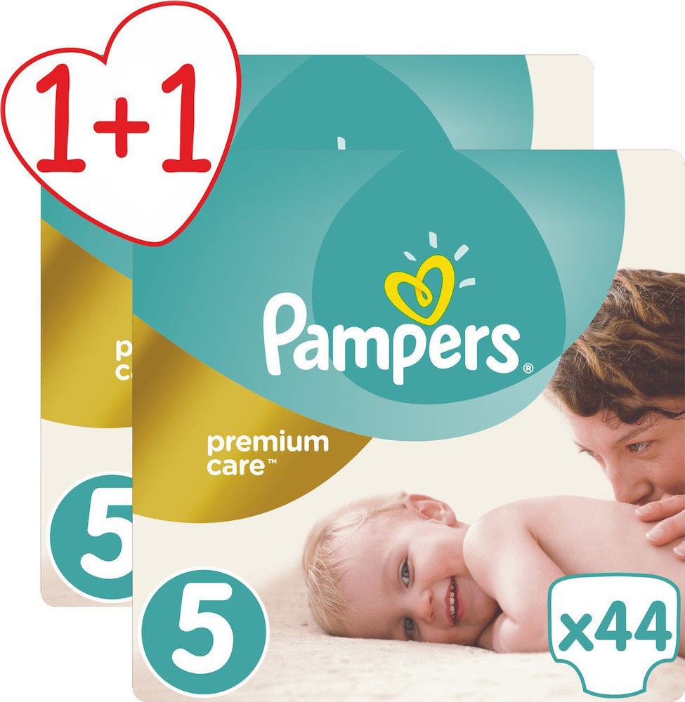 Pampers 1+1 Premium Care No5 11-16kgr 2x44τμχ
