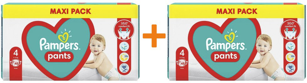 Pampers 1+1 Maxi Pack Pants No4  9-15kg 2x48τμχ