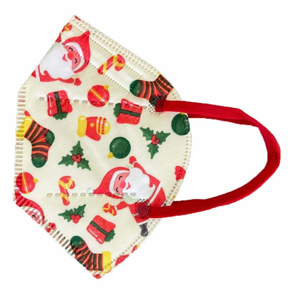 Welooo Kids Mask KN95-FFP2 SantaClaus & Ornaments White 1τμχ