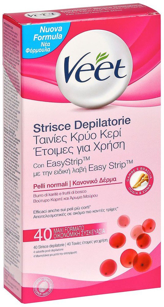 Veet Easy Gelwax Body & Legs Normal Skin 40τμχ
