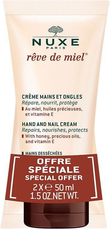 Nuxe 1+1 Reve de Miel Creme Hand & Nail Cream 2x50ml