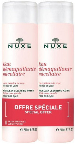 Nuxe 1+1 Eau Demaquillante Aux Petales De Rose 2x200ml