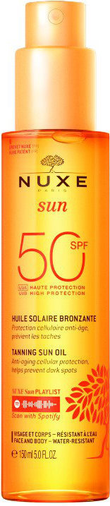 Nuxe Sun Tanning Oil For Face & Body SPF50 150ml Nuxe Sun Tanning Oil For Face & Body SPF50 150ml