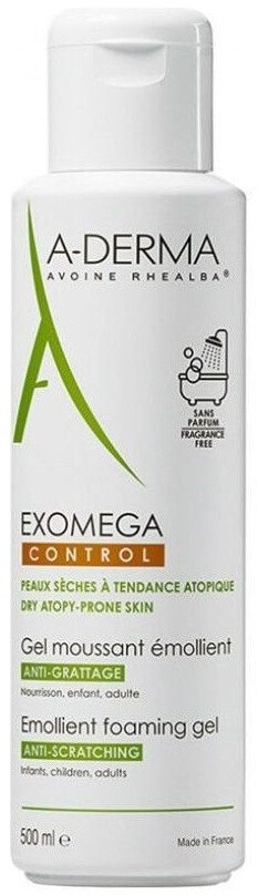 A-Derma Exomega Control Emollient Foaming Gel Atopic 500ml
