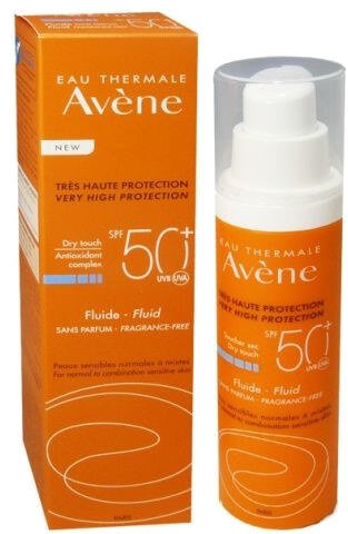 Avene Solaire Toucher Sec Fluide Sans Parfum SPF50+ 50ml