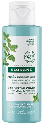 Klorane Aquatic Mint Purifying Face Cleansing Powder 50gr