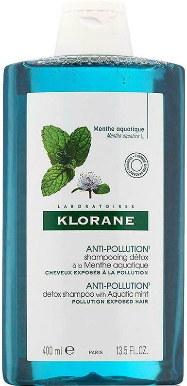 Klorane Anti Pollution Detox Shampoo with Aquatic Mint 400ml