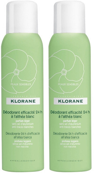 Klorane Deodorant Efficacite Spray White Althea 2x125ml
