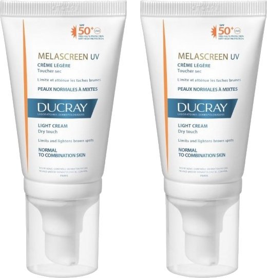 Ducray Melascreen UV Light Cream Dry Touch SPF50+ 2x40ml