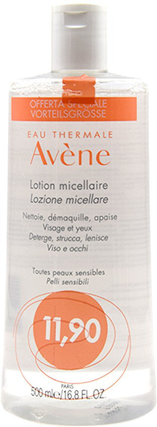 Avene Micellar Lotion Cleanses Removes Make up Soothes 500ml