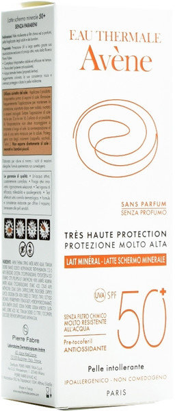 Avene Lait Mineral SPF50+ Not Tolerant Skin 100ml