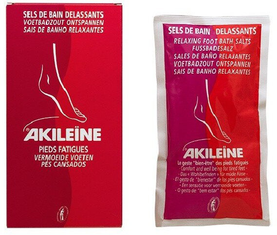 Akileine Relaxing Foot Bath Salts Tired & Hot Feet 2x150gr