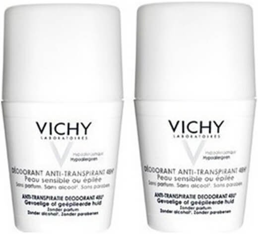 Vichy 1+1 Anti Transpirant Sensitive Roll On 48h 2x50ml