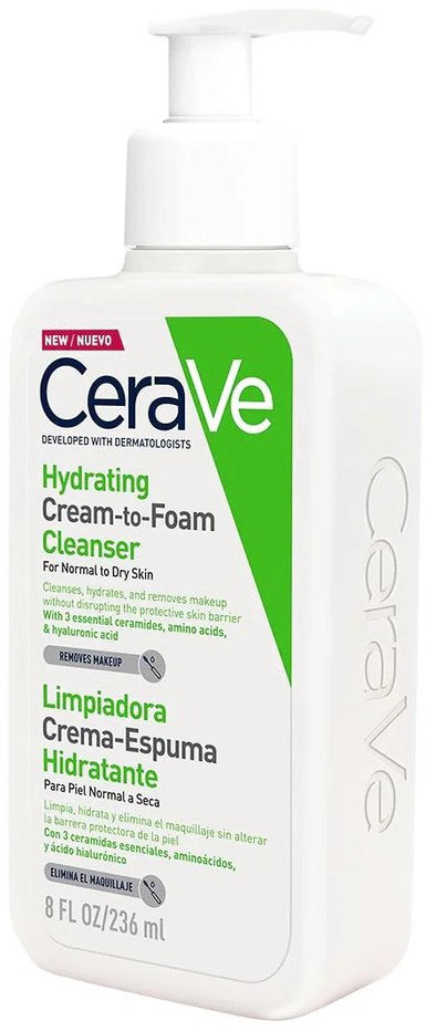 CeraVe Hydrating Cream Foam Cleanser Normal Dry Skin 236ml