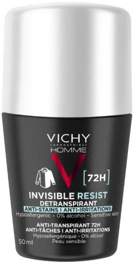 Vichy Homme Anti-Transpirant 72h Invisible Resist RollOn 50m