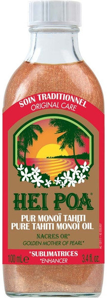 Hei Poa Pure Monoi Tahiti Oil Golden Mother Of Pearl 100ml
