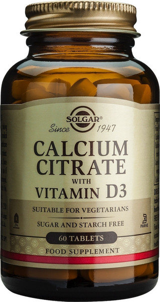 Solgar Calcium Citrate 250mg with Vitamin D3 60tabs Solgar Calcium Citrate 250mg with Vitamin D3 60tabs