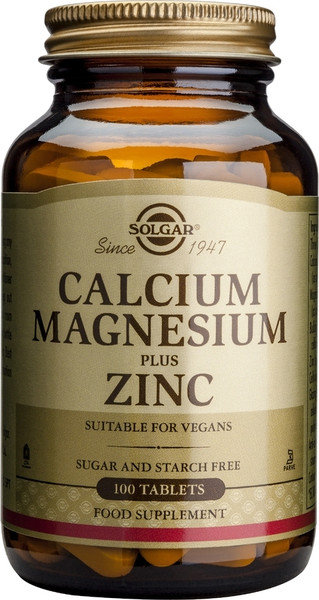 Solgar Calcium Magnesium Plus Zinc 100tabs Solgar Calcium Magnesium Plus Zinc 100tabs