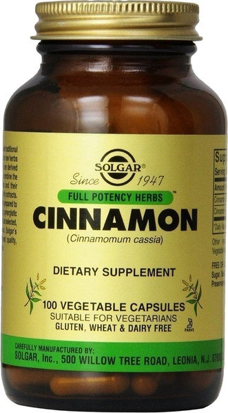 Solgar Cinnamon 500mg 100vcaps