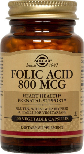 Solgar Folic Acid 800mcg 100vcaps