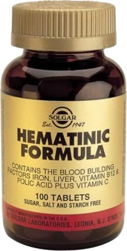 Solgar Hematinic Formula 100tabs
