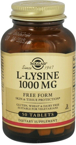 Solgar L-Lysine 1000mg 50tabs
