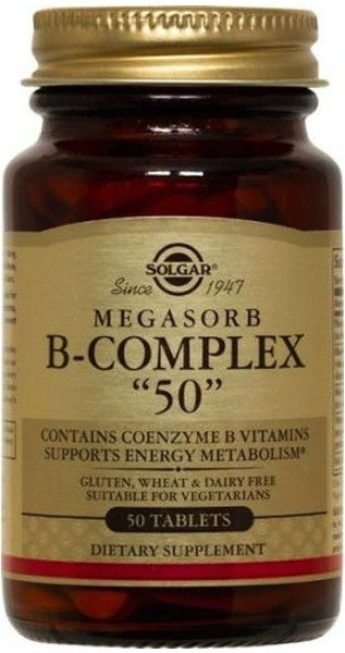 Solgar Megasorb Vitamin B-Complex 50 50tabs Solgar Megasorb Vitamin B-Complex 50 50tabs