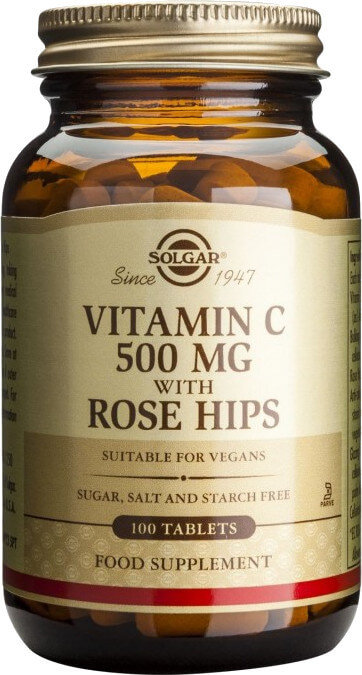 Solgar Vitamin C 500mg With Rose Hips 100tabs