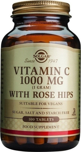 Solgar Vitamin C 1000mg with Rose Hips 100tabs