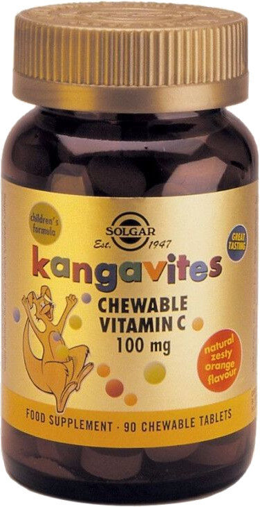 Solgar Kangavites Chewable Vitamin C 100mg Orange 90tabs