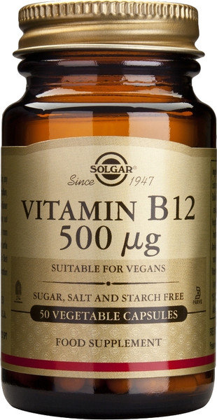 Solgar Vitamin B12 500μg 50vcaps Solgar Vitamin B12 500μg 50vcaps