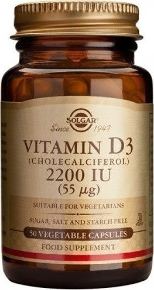 Solgar Vitamin D3 2200IU 55μg 50vcaps