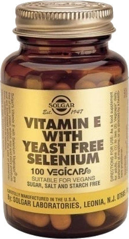Solgar Vitamin E with Yeast Free Selenium 100vcaps