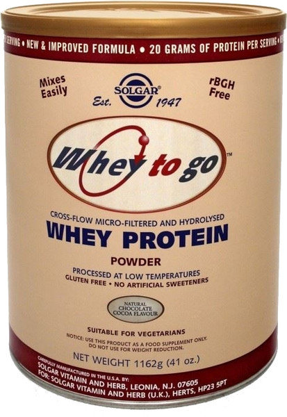 Solgar Whey to Go Protein Powder Chocolate 1162gr