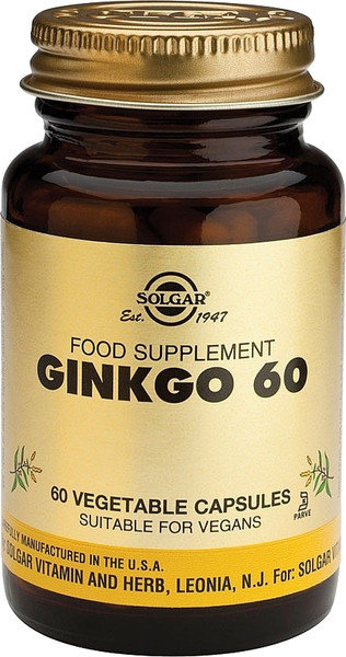 Solgar Ginkgo Biloba 60mg 60vcaps