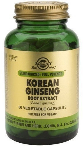 Solgar SFP Korean Ginseng Panax Ginseng Root Extract 60vcaps Solgar SFP Korean Ginseng Panax Ginseng Root Extract 60vcaps
