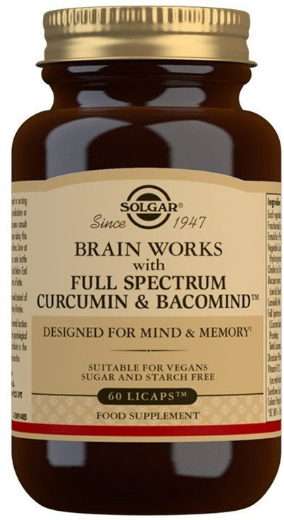 Solgar Brain Works Full Spectrum Curcumin & Bacomind 60licap
