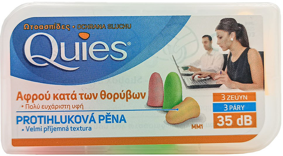 Quies Protection Auditive Foam Earplugs Loud Noise 3ζεύγη