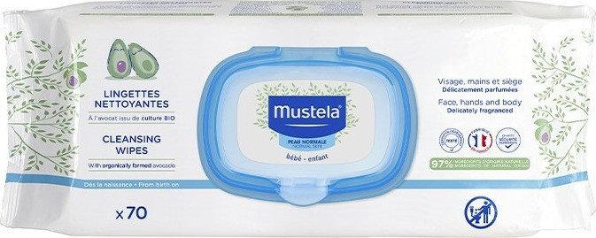 Mustela Avocado Cleansing Wipes 70τμχ