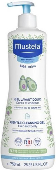 Mustela Gentle Cleansing Gel Hair & Body with Avocado 750ml
