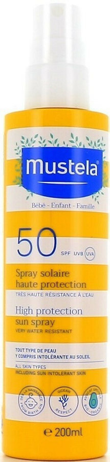 Mustela Bebe High Protection Sun Spray SPF50 200ml