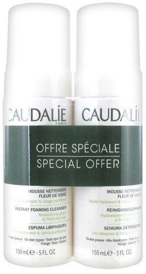 Caudalie 1+1 Instant Foaming Cleanser 2x150ml
