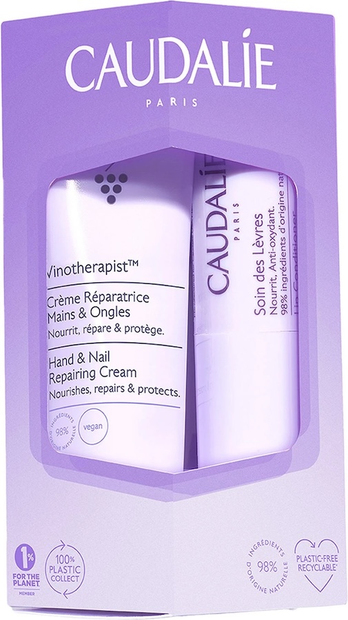 Caudalie Promo Vinotherapist Hand & Nail Repairing Cream 30ml & Lip Conditioner 4.5g